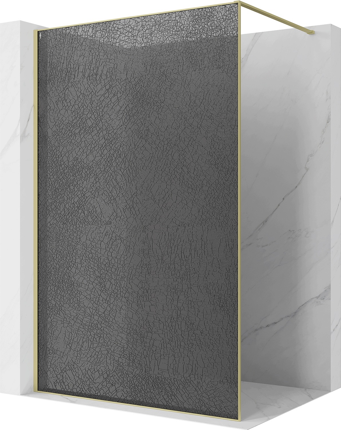 Mexen Kioto Ścianka Prysznicowa Walk-in 140X200 CM 12MM Złota Szczotka