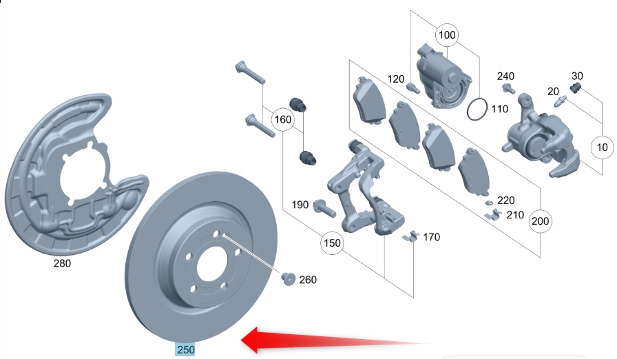 Zadní Brzdový Kotouč Mercedes Cla Gla A B Originál A247423021207