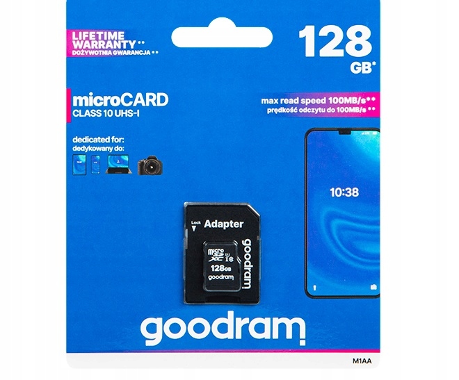 Karta microSDXC 128GB+ad.SD CL10 Goodram 8621
