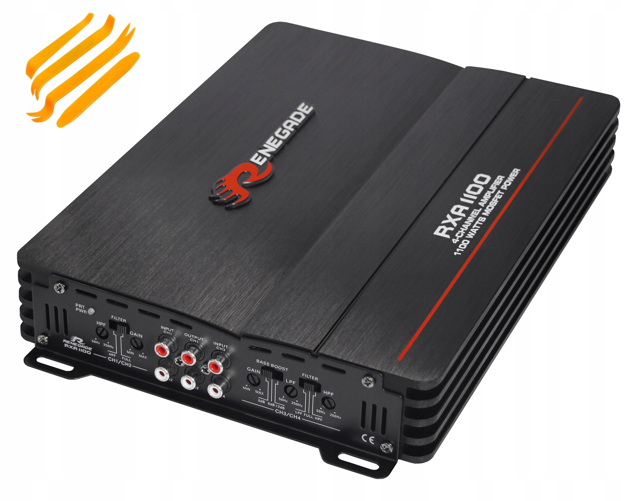 Renegade RXA1100 automobilový 4-kanálový zosilňovač kľúče na čalúnenie