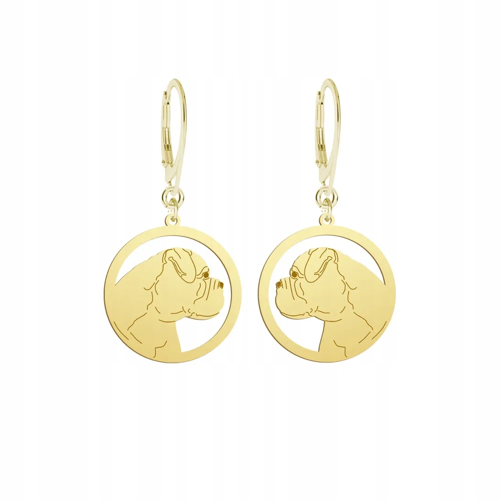 Náušnice Zlaté s pejskem Bullmastiff 925 Šperky Bigiel Gravírování Bonus