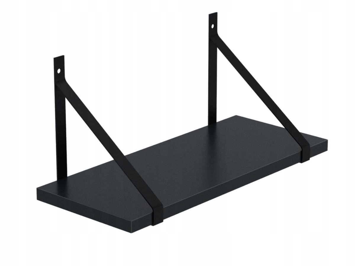 

Półka wisząca loft kuchnia pokój Czarna 50cm