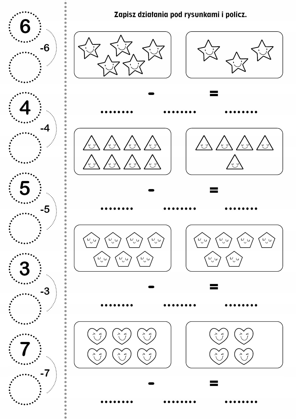 Moje odejmowanie Zadania ćwiczenia 74 naklejki Okładka miękka