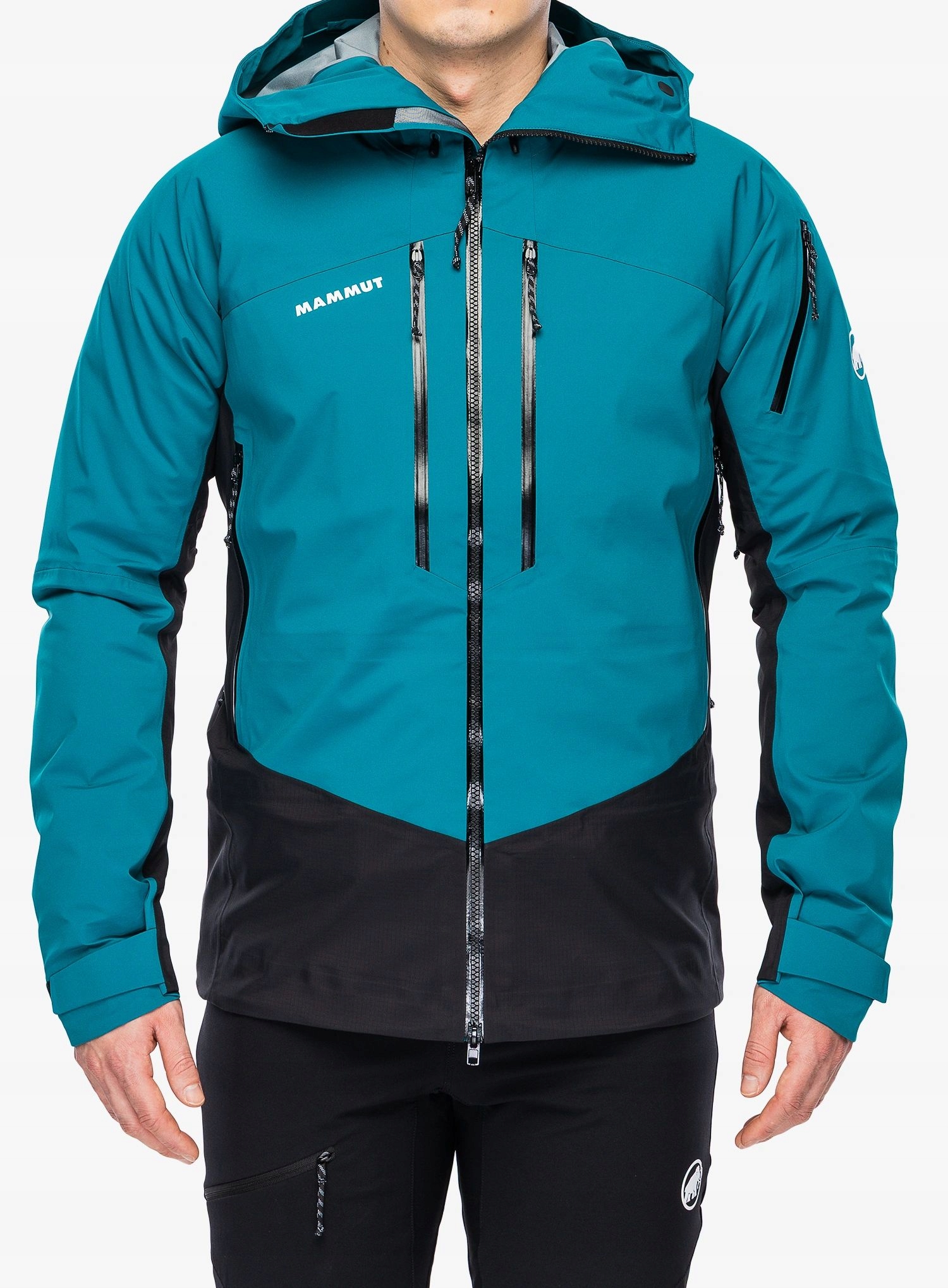Bunda s membránou Mammut Taiss Pro Hs Hooded Jacket deep teal/black XL