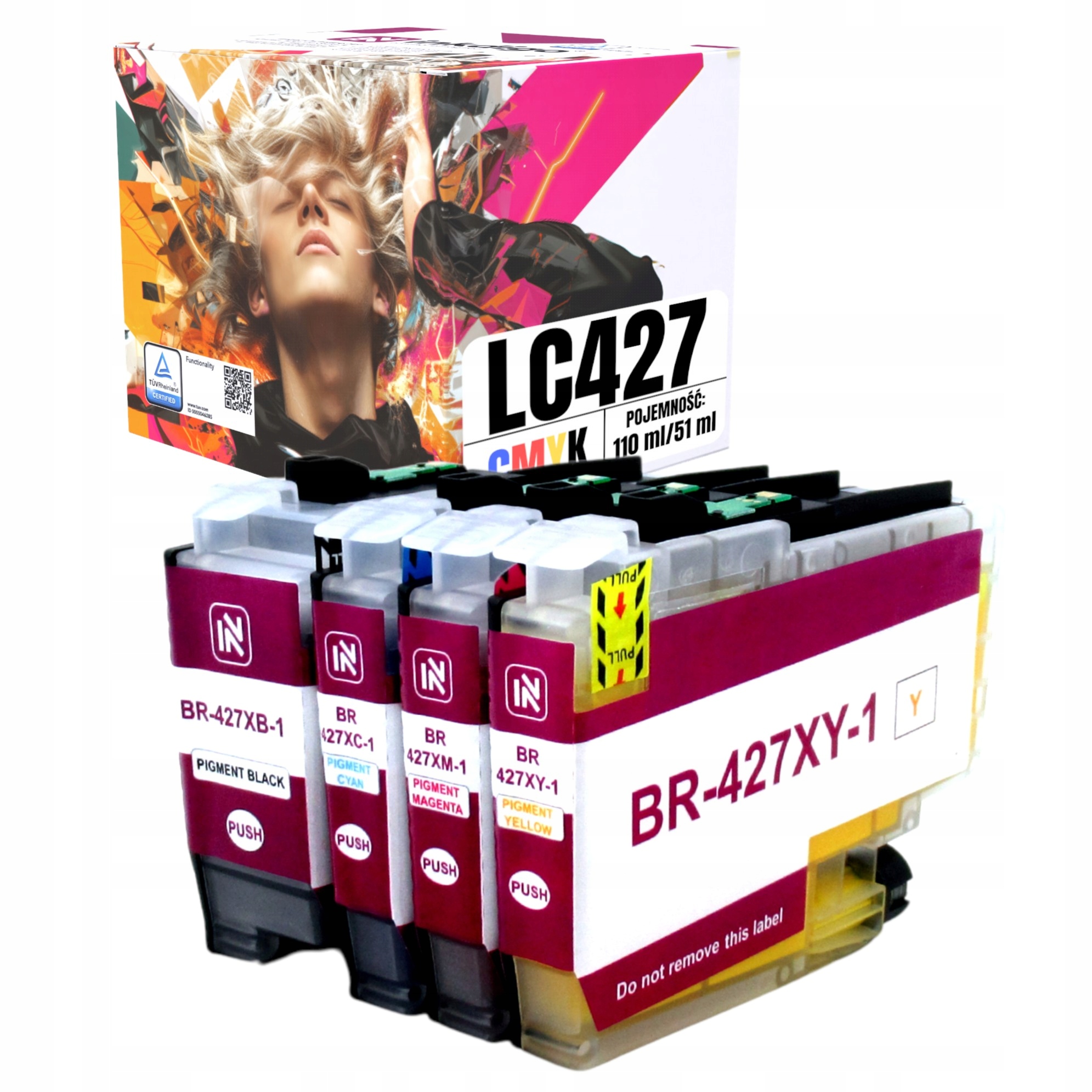 4x Tusz Zamiennik LC-427XL Do Brother MFC-J6957DW J6959DW Hl-j 6010 Dw