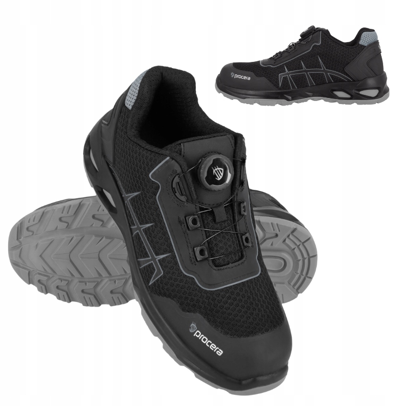 Buty robocze męskie sportowe Antyprzebiciowe z Noskiem oddychające Boa 42