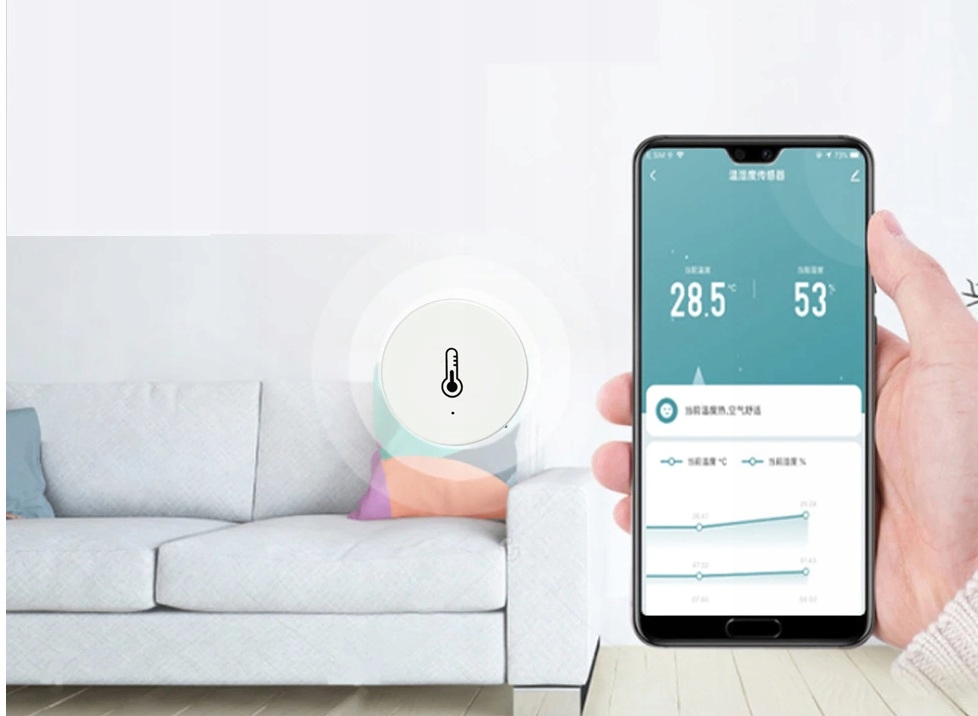 TERMOMETR HIGROMETR WIFI TUYA SMART LIFE CZUJNIK Marka inny