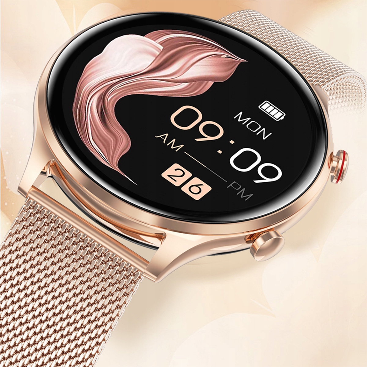 SMARTWATCH DAMSKI Z FUNKCJĄ ROZMÓW CIŚNIENIE PULS POLSKIE MENU 2 paski Model inny