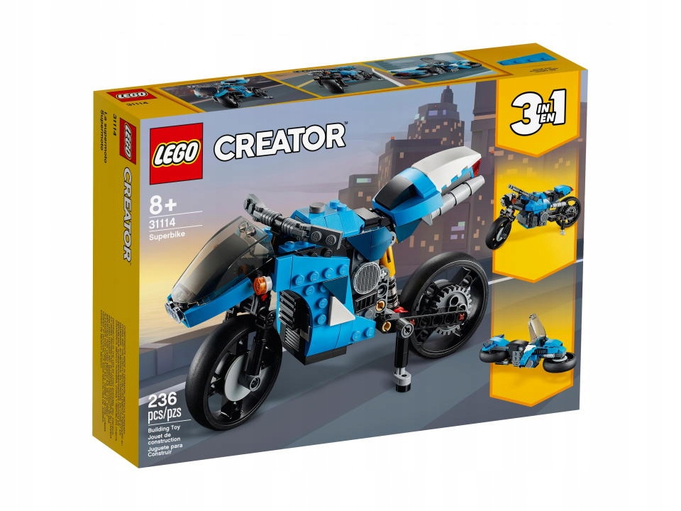 LEGO CREATOR 3W1 31114 MOTOR MOTOCYKL ŚCIGACZ MOTO