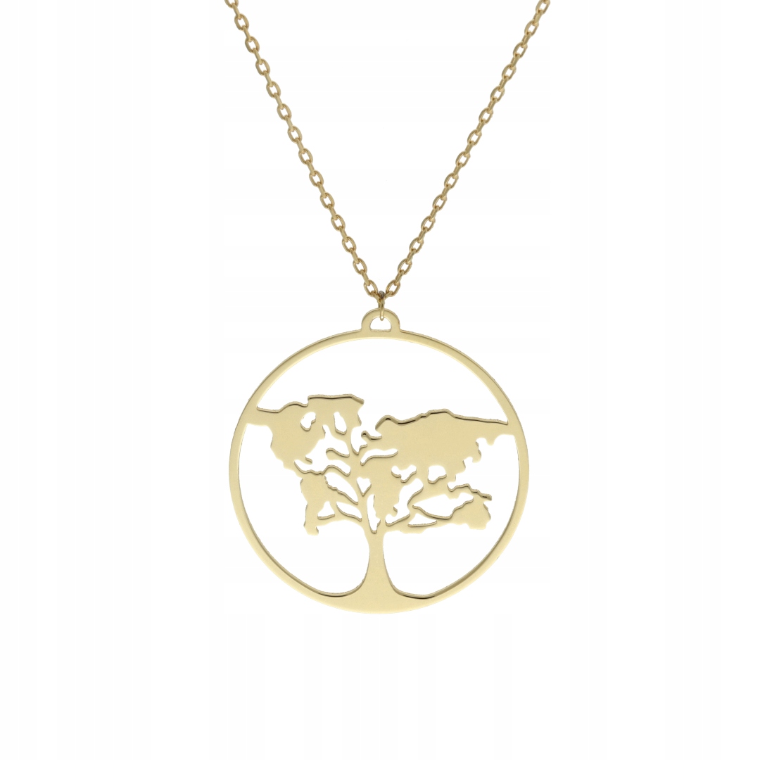 Náhrdelník stromek štěstí stříbro pozlacený
