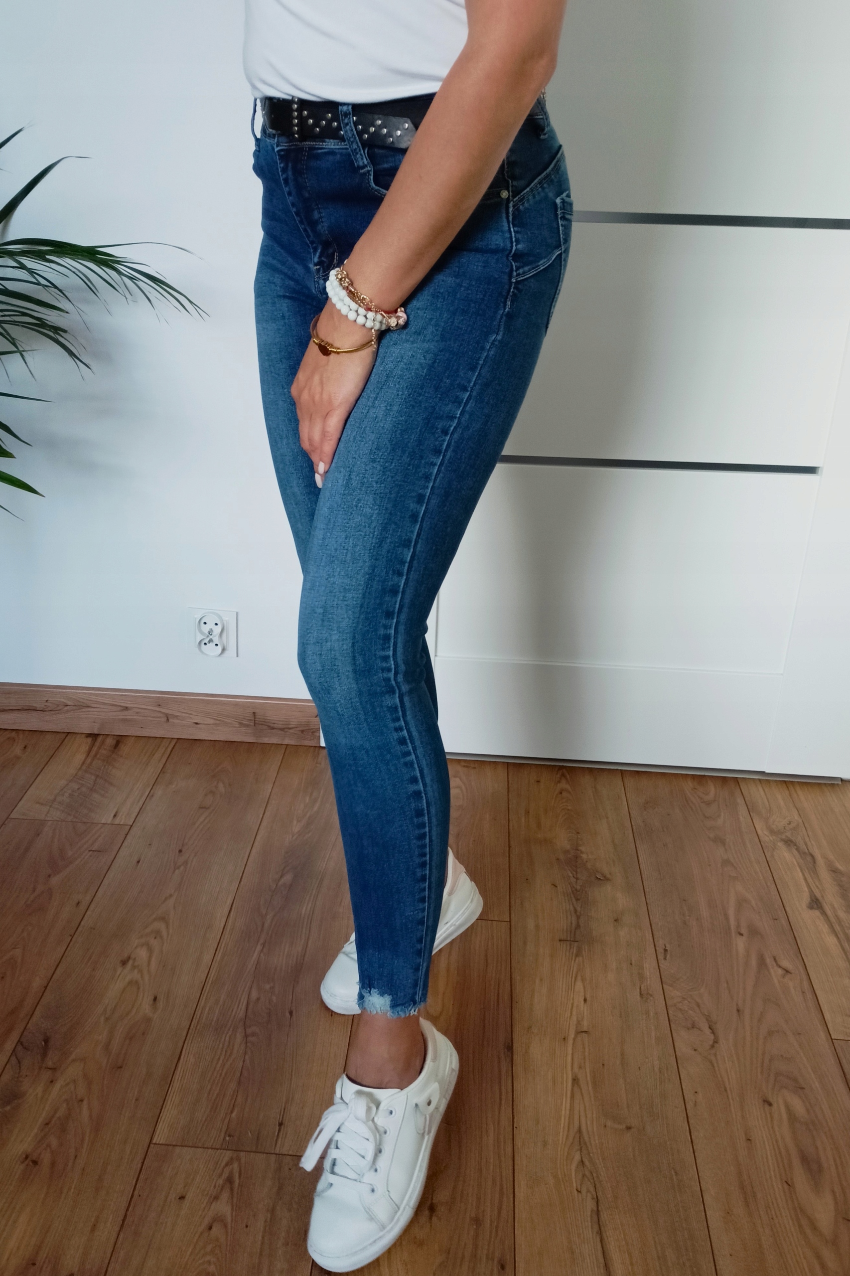 MS2 Jeansy M.SARA Push Up Z PASKIEM wyszczuplające r. 44 XXL (34) Materiał dominujący bawełna