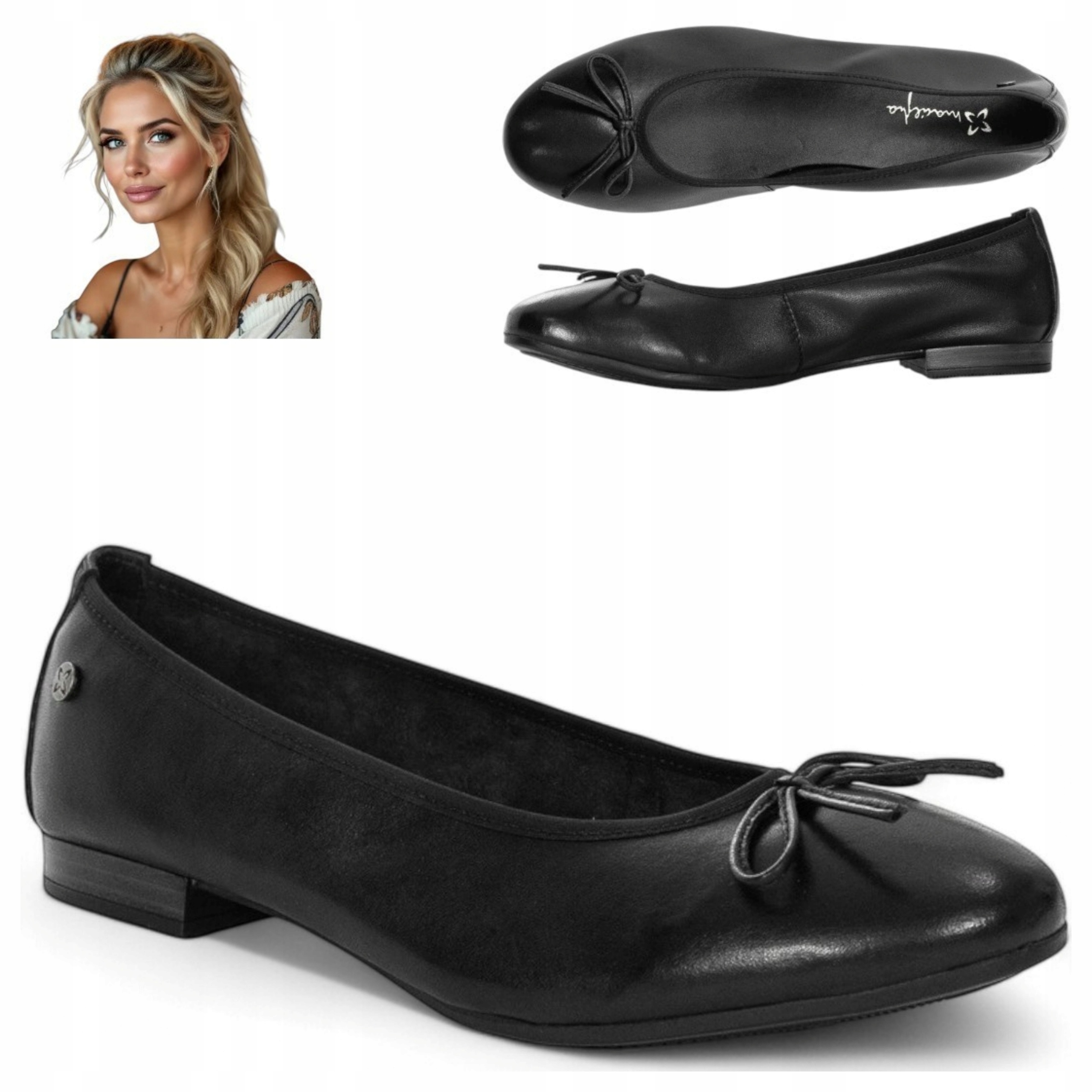 39 Maciejka Dámské nazouvací polobotky Přírodní Kůže Jarní baleríny