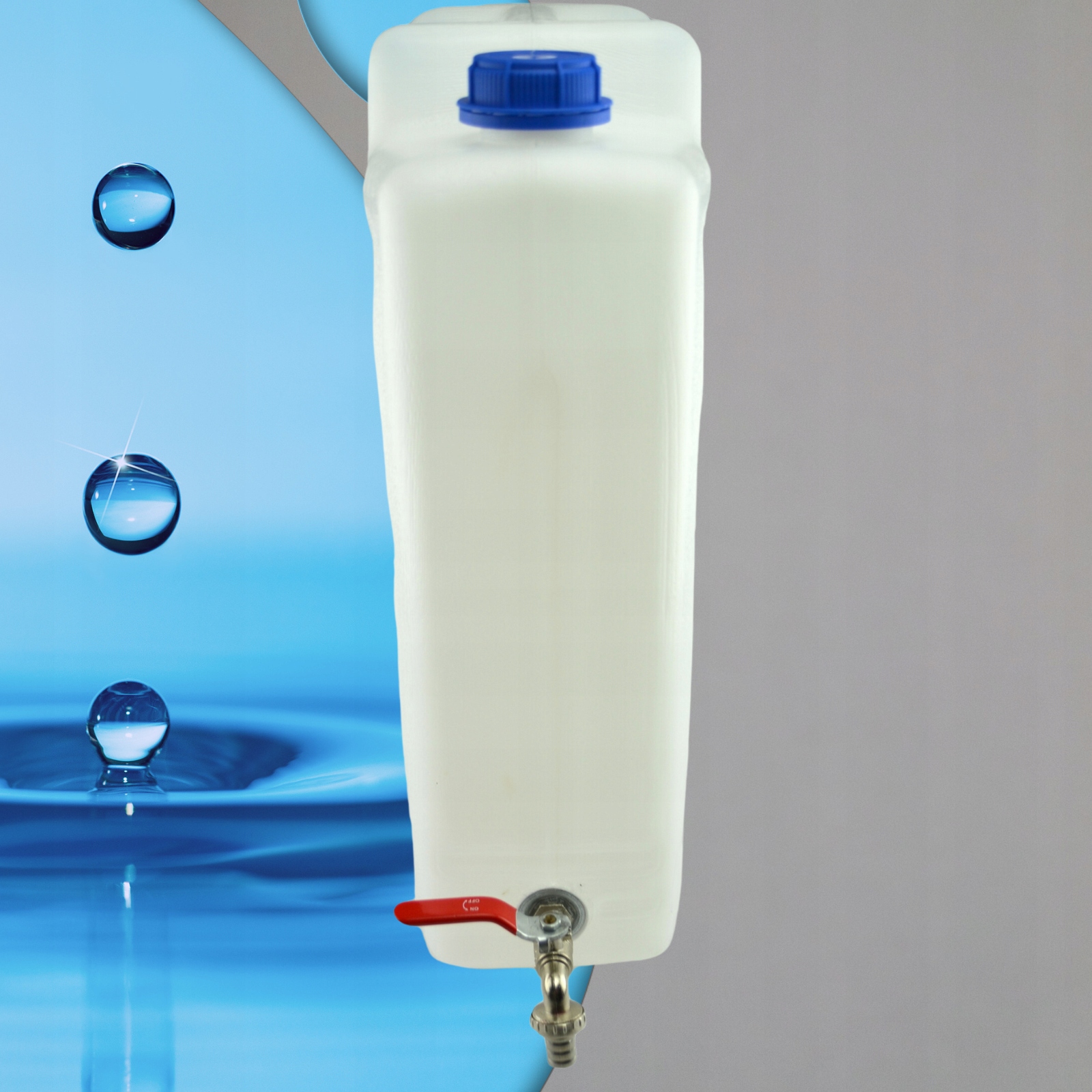 Pojemnik na Wodę z Kranikiem 20L WĄSKI Bańka Kanister z Uchwytem Baniak Rodzaj baniak