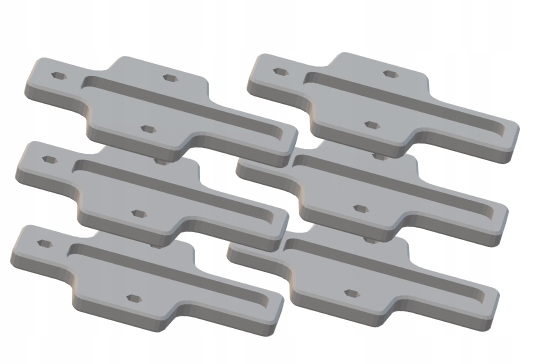 UNIWERSALNA PODKŁADKA POD ZAWIAS MEBLOWY DYSTANS 6 SZTUK 3mm SZARY