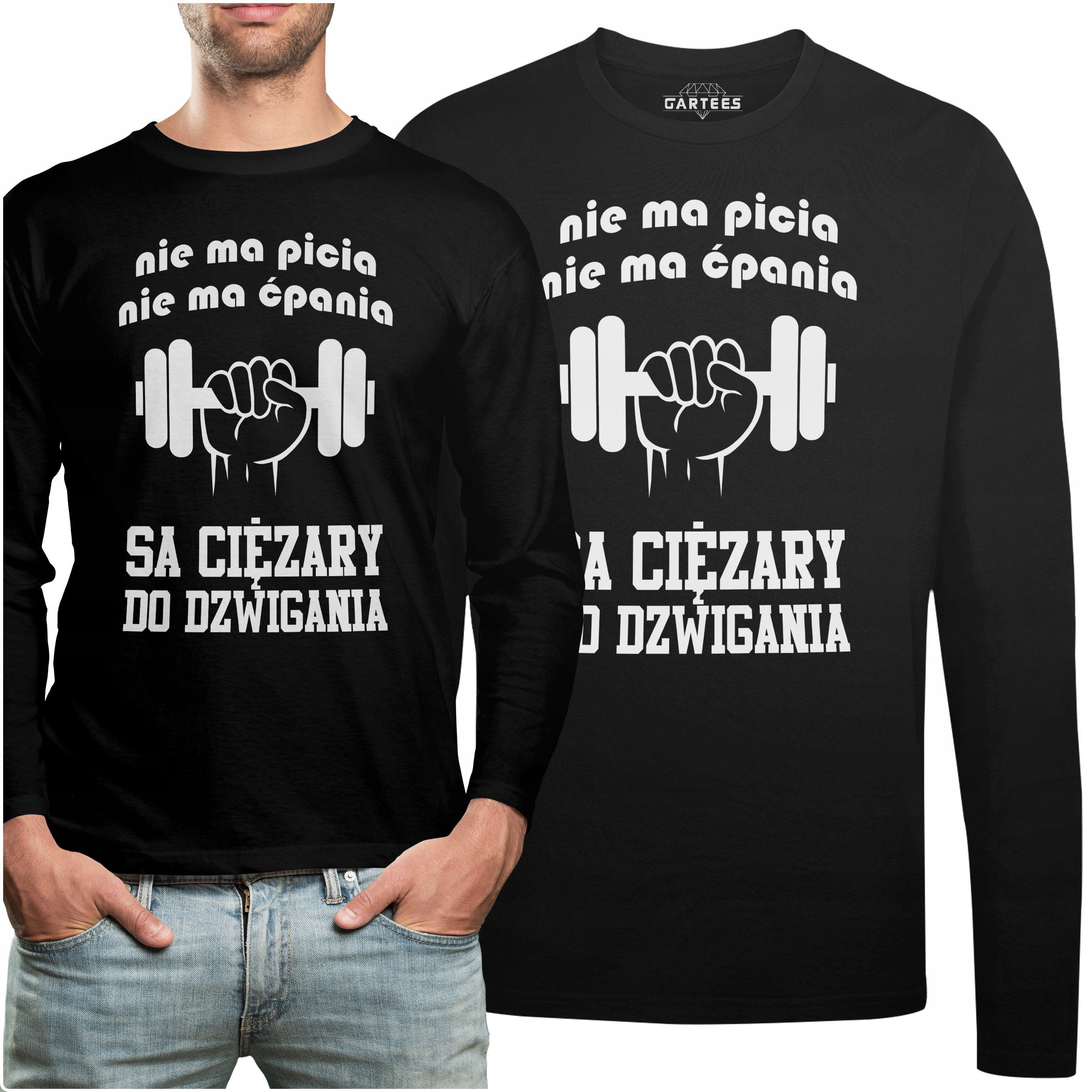 

Koszulka Long Prezent Napis Ciężary Do Dźwigania