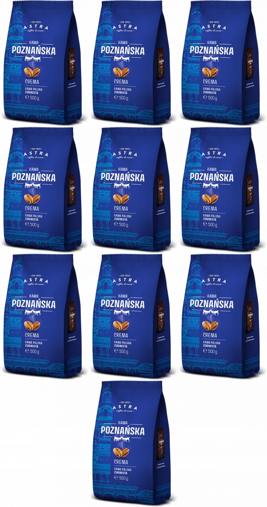Kawa Astra Poznańska Crema ziarnista 500g x10