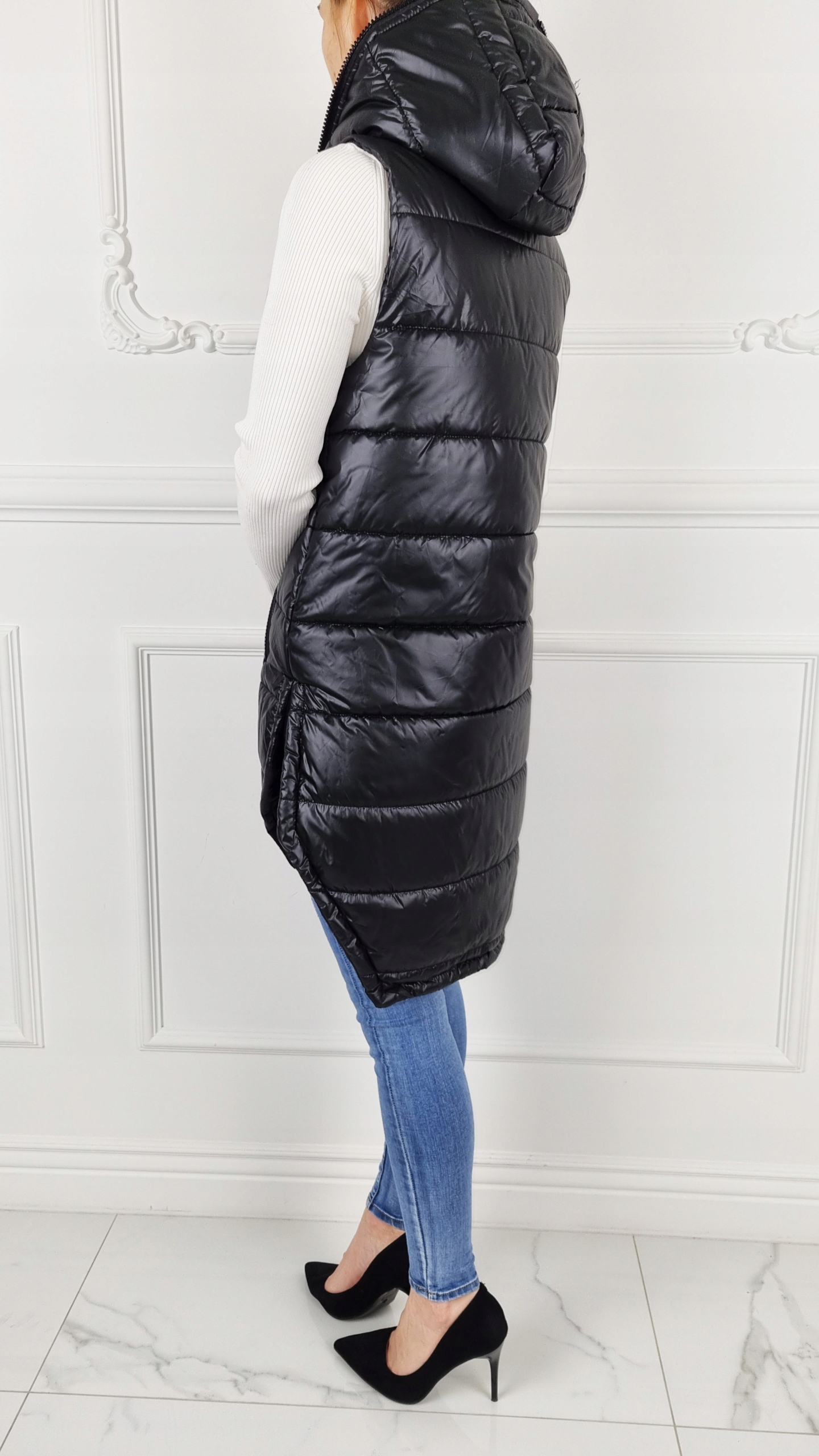 Женский жилет без рукавов куртка теплый капюшон цвета материал доминирующий полиэстер