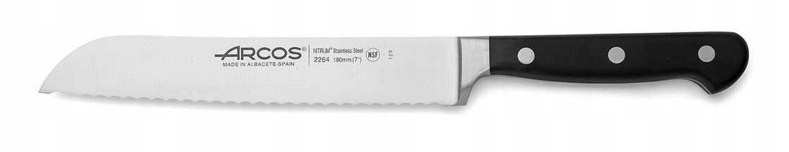 Kuchynský nôž na chlieb, zúbkovaný, dĺžka 200/303 mm