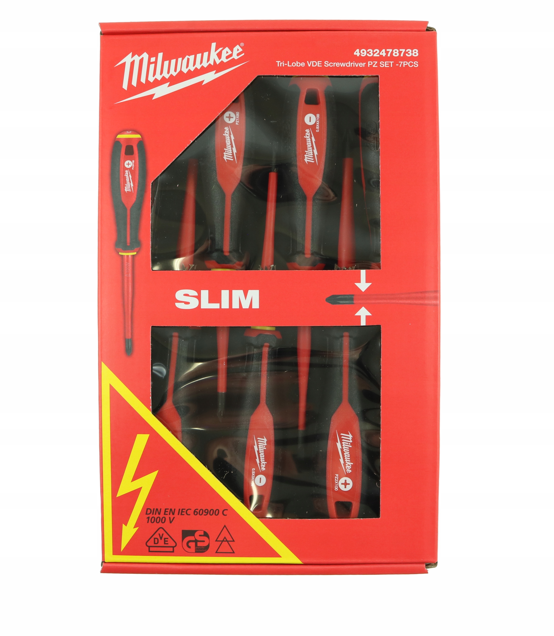 Zestaw Wkrętaków Izolowanych Vde 1000V Pz Próbnik 7SZT. Milwaukee