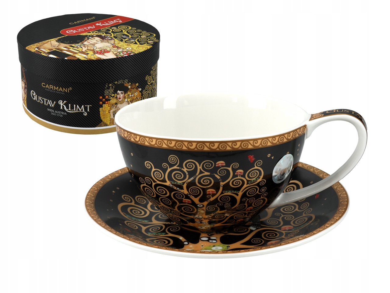 

Filiżanka ze spodkiem G. Klimt, Drzewo życia, cz