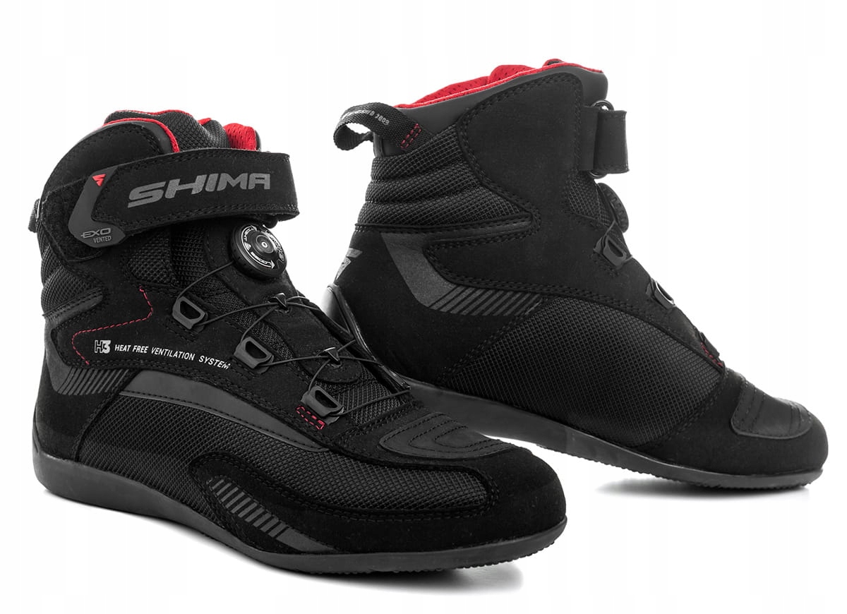 Motocyklové Topánky Pánske Shima Exo Vented Mestské Krátke Čierne Black