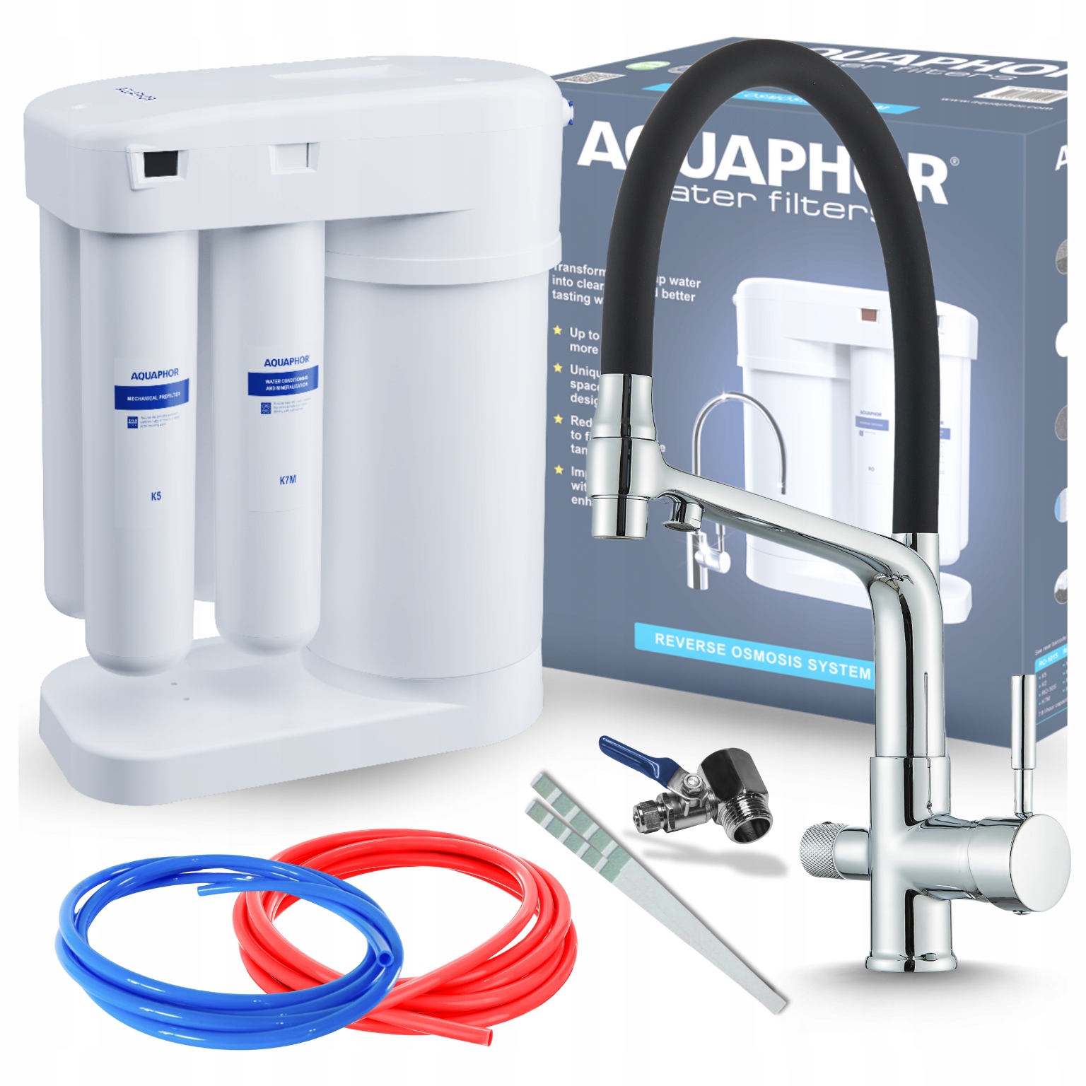 Vodní Filtr Aquaphor Morion A Kuchyňská Baterie S Výsuvným Výtokem, Chrom