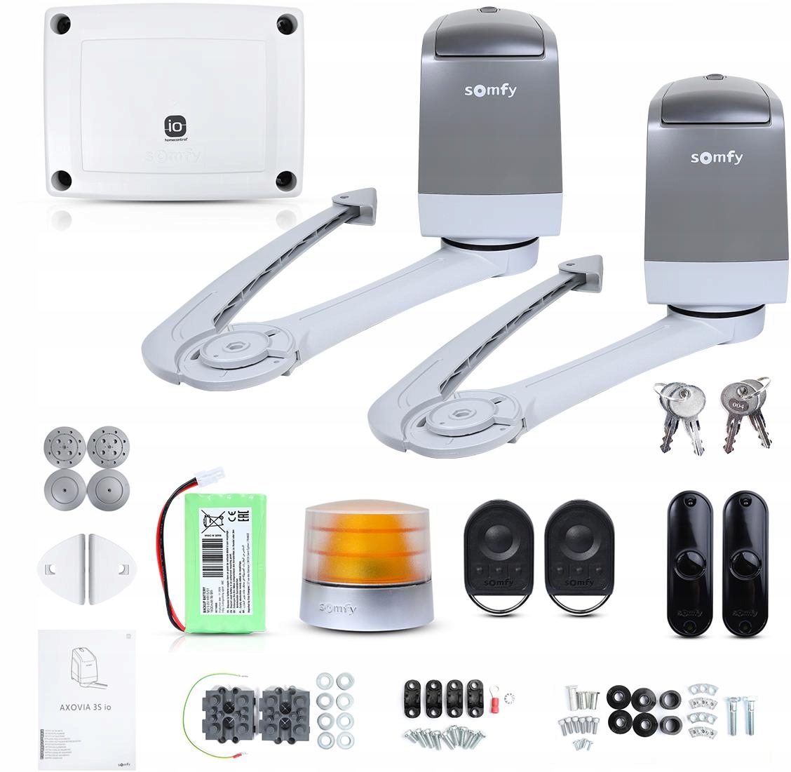 Sada Somfy Axovia 3S Io Comfort pack pre 4 m dvojkrídlové brány