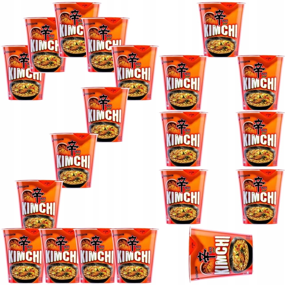 20x Koreańska Zupka Błyskawiczna Instant Kimchi Ramyun Kubek 75g Nong Shim