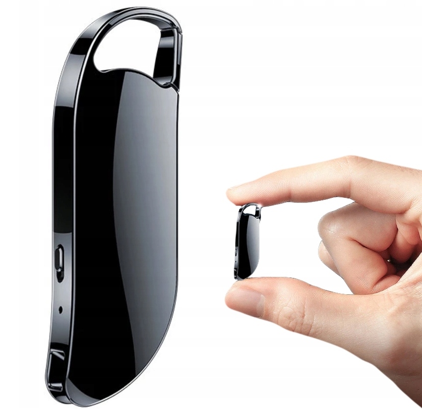 Špiónský Diktafon Mini Digitální Odpočívání Malý Pendrive 64GB Přívěsek Klíčenka Klips