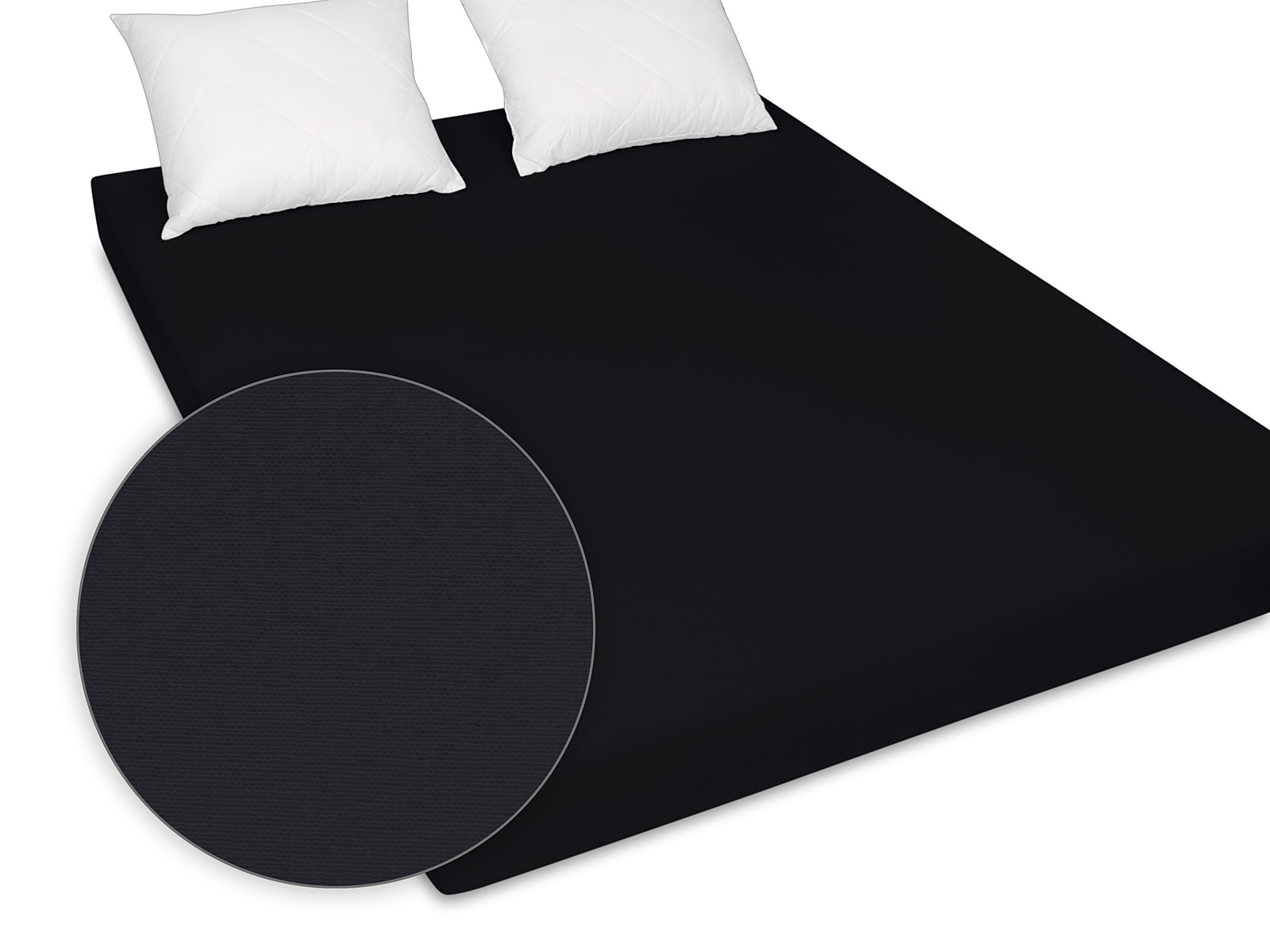 

Prześcieradło grube bawełniane czarne 200x220 cm