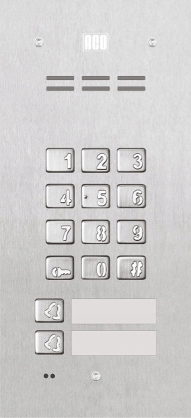 Aco FAM-P-2NPZSACC panel pod omítku 2-rodinný, čitelný, zámek, šifrovací.