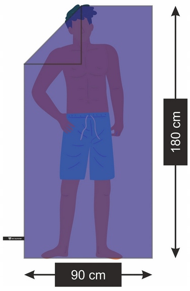 RĘCZNIK Z MIKROFIBRY SZYBKOSCHNĄCY MIĘKKI SIŁOWNIA PLAŻA BASEN 180x90 cm Model SPORT Pro+ Size XL