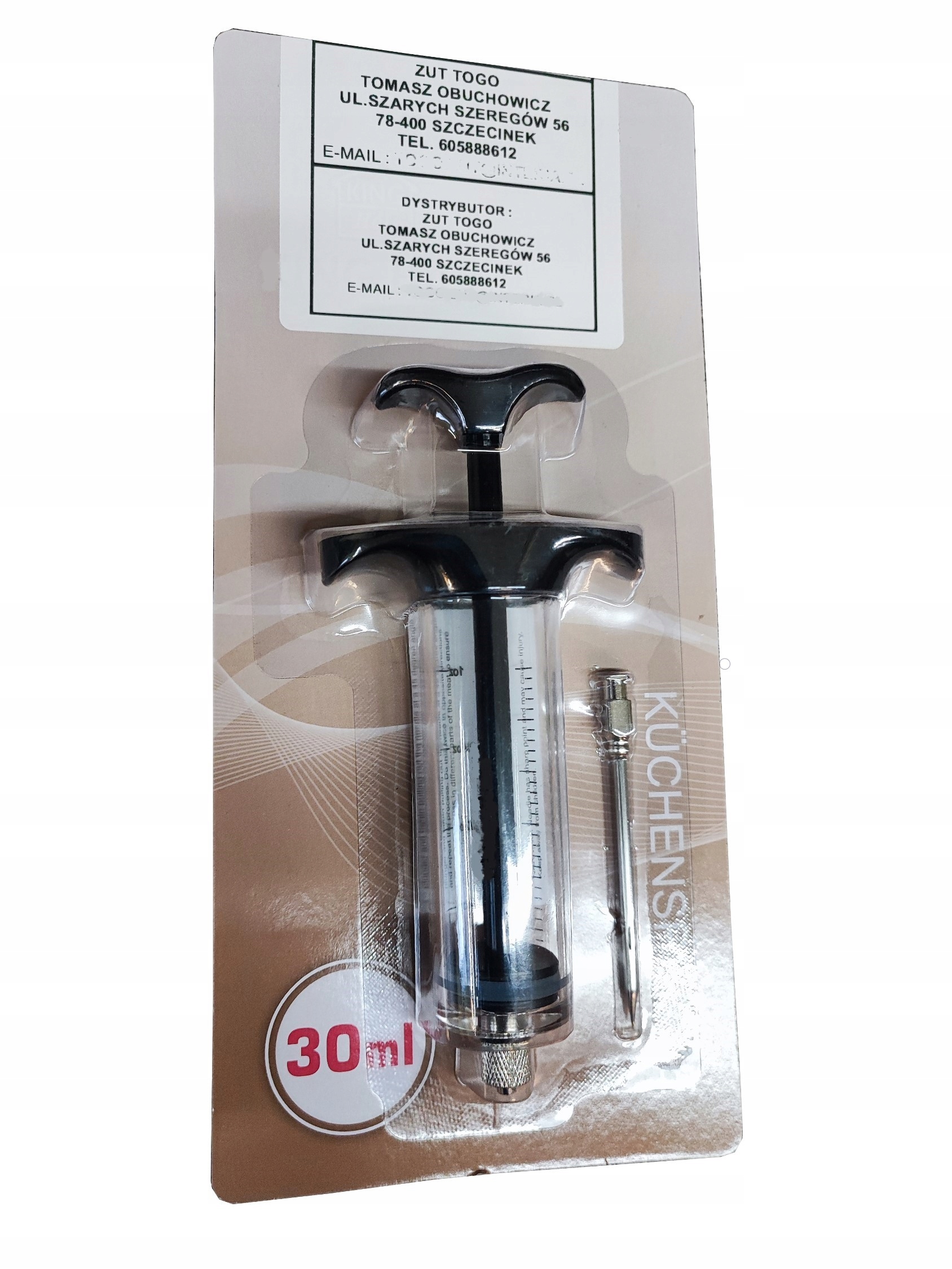 NASTRZYKIWARKA DO WĘDLIN STRZYKAWKA SZPRYCA 30ml z IGŁĄ Kod producenta 5903624620676