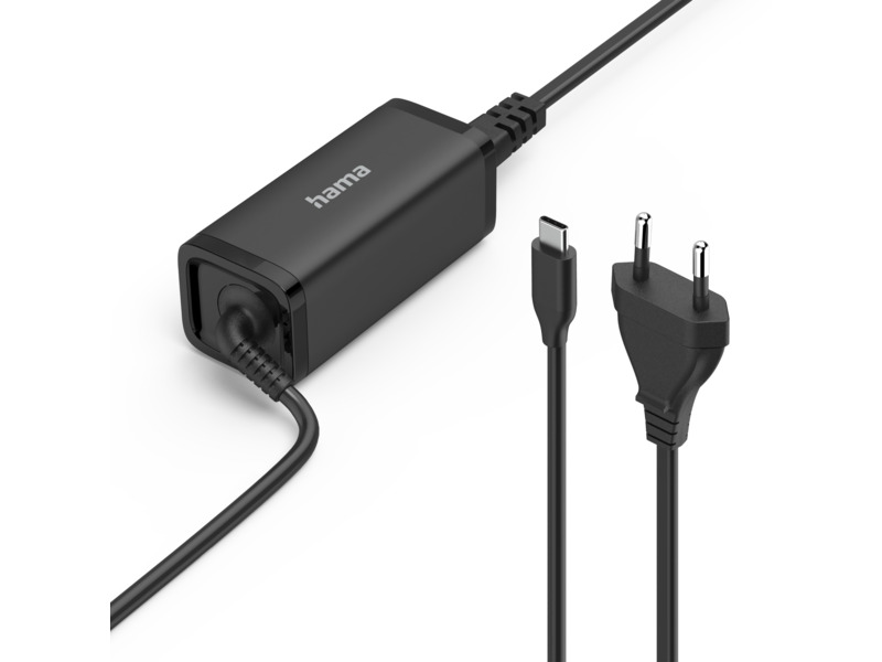 Zasilacz do laptopa Hama Usb-c Pd 5-20V/65W Czarny