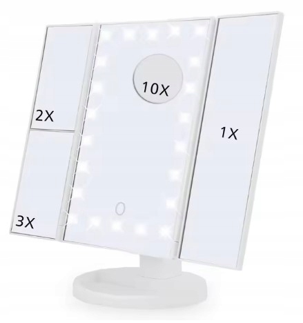 Rozkládací Zrcátko S Led Podsvícením