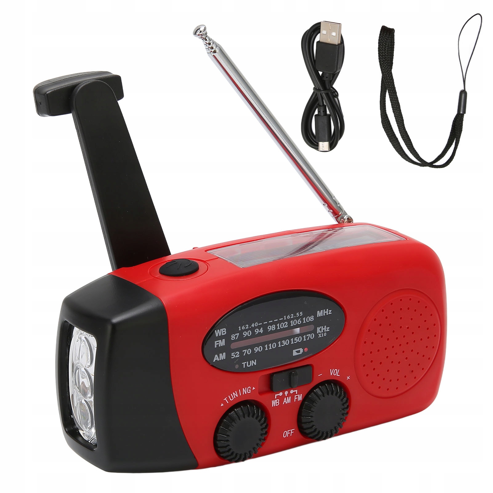 

Radio Awaryjne Solar Sos 2000mAh Latarka survival