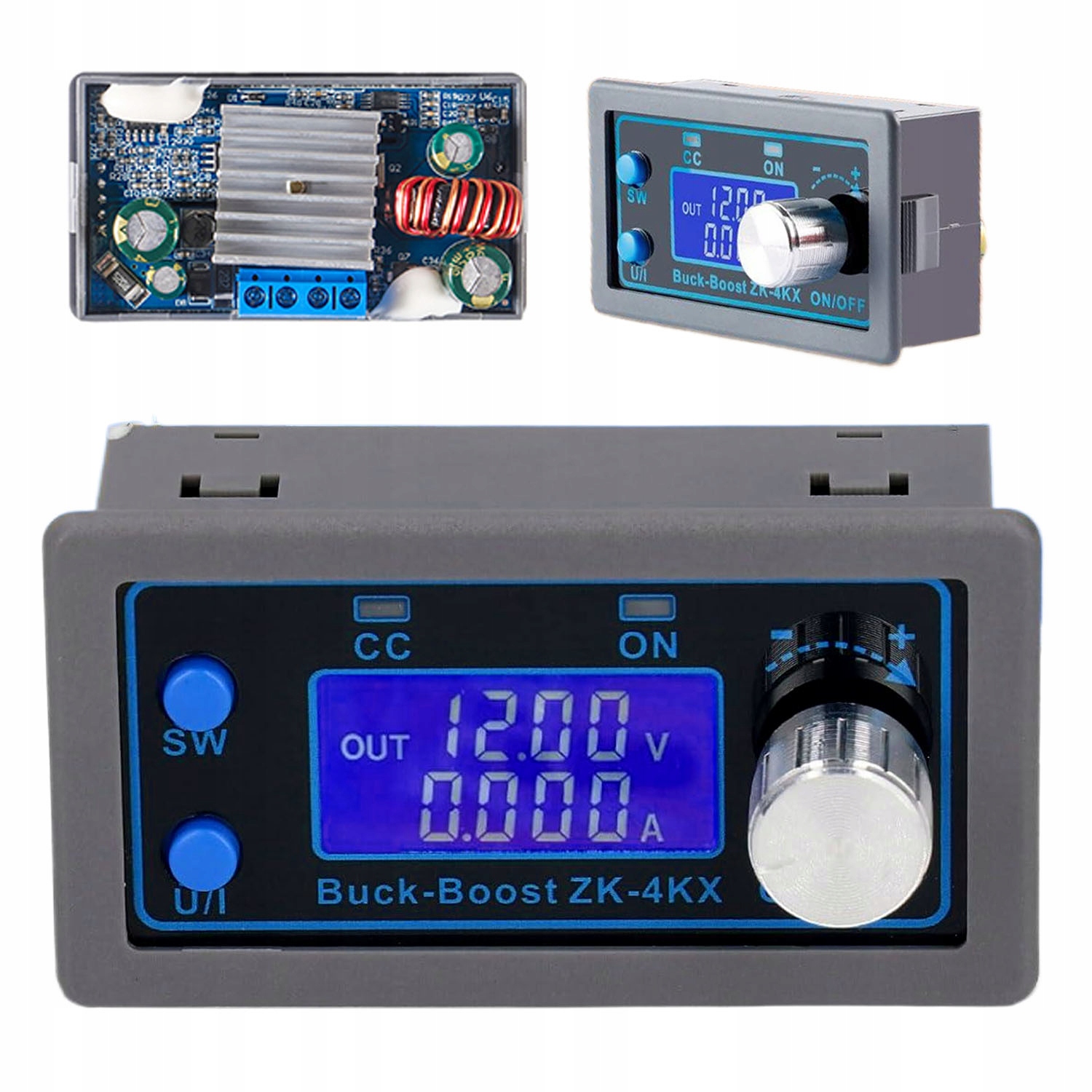 PRZETWORNICA DC BUCK BOOST ZASILACZ O STAYM WYŚWIETLACZEM LCD WEJŚCIE 5-30V