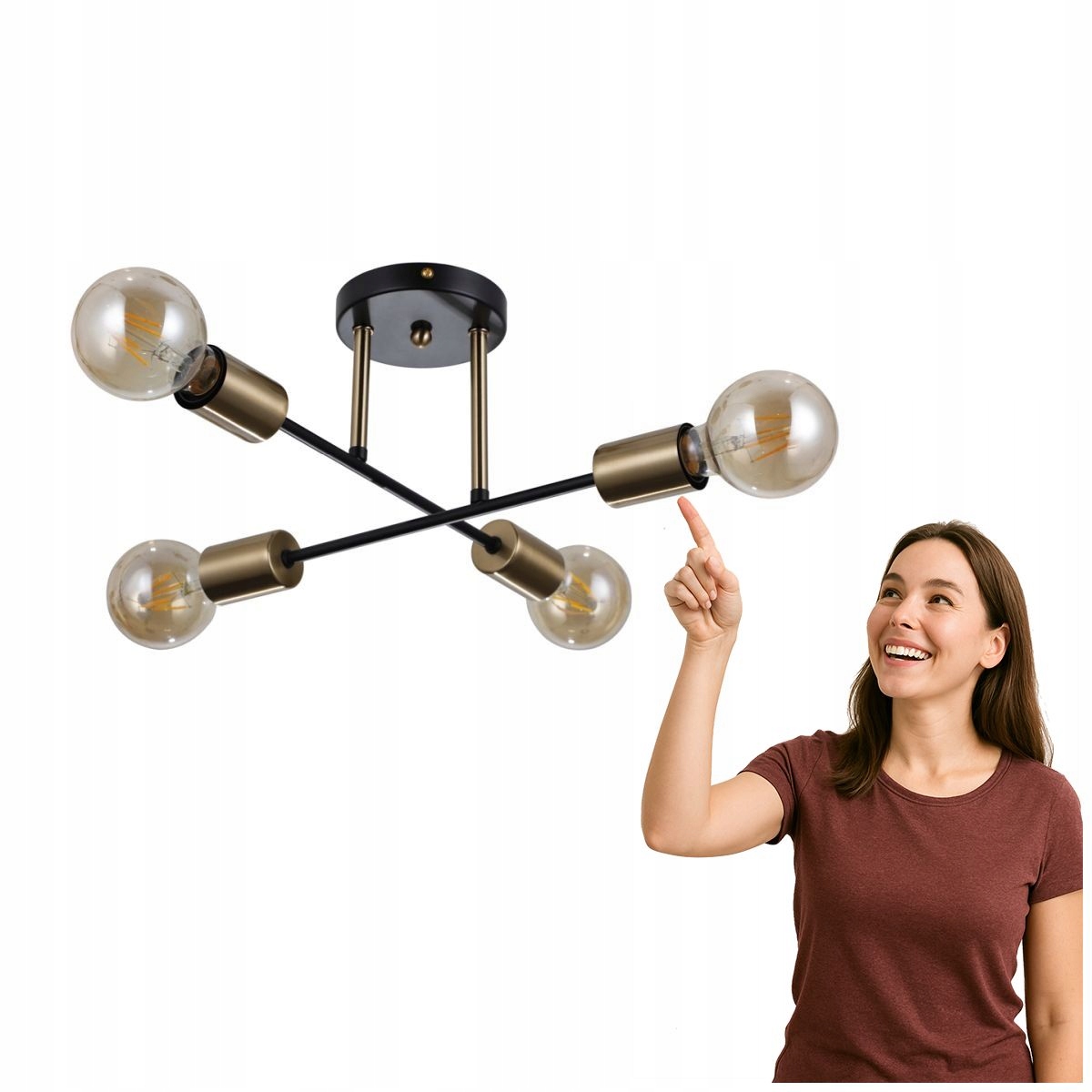 Stropní svítidlo Formio PND-4052-4-BL-HBR Italux