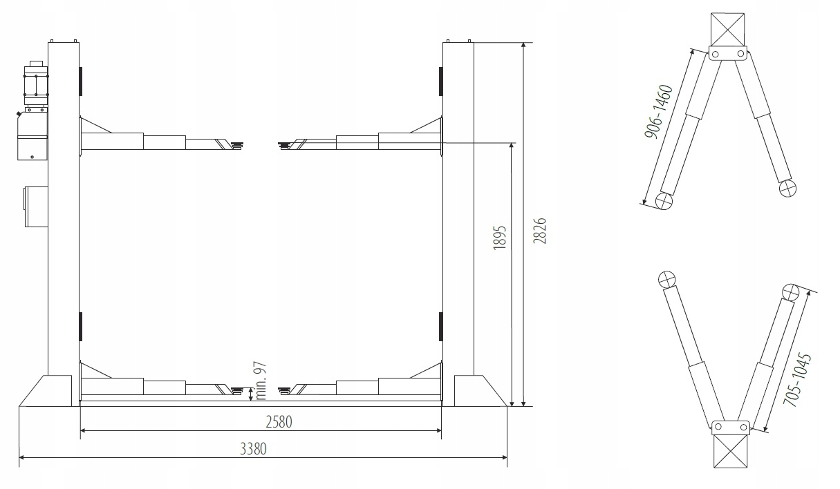 ДВУХКОЛОННЫЙ ПОДЪЕМНИК 4T GRUBBER