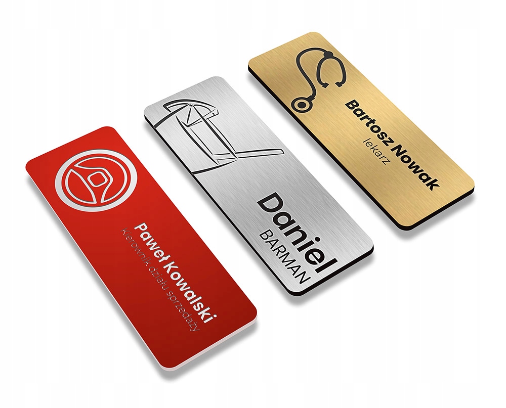 

Identyfikator Personalny Imienny Zapięcie Magnes