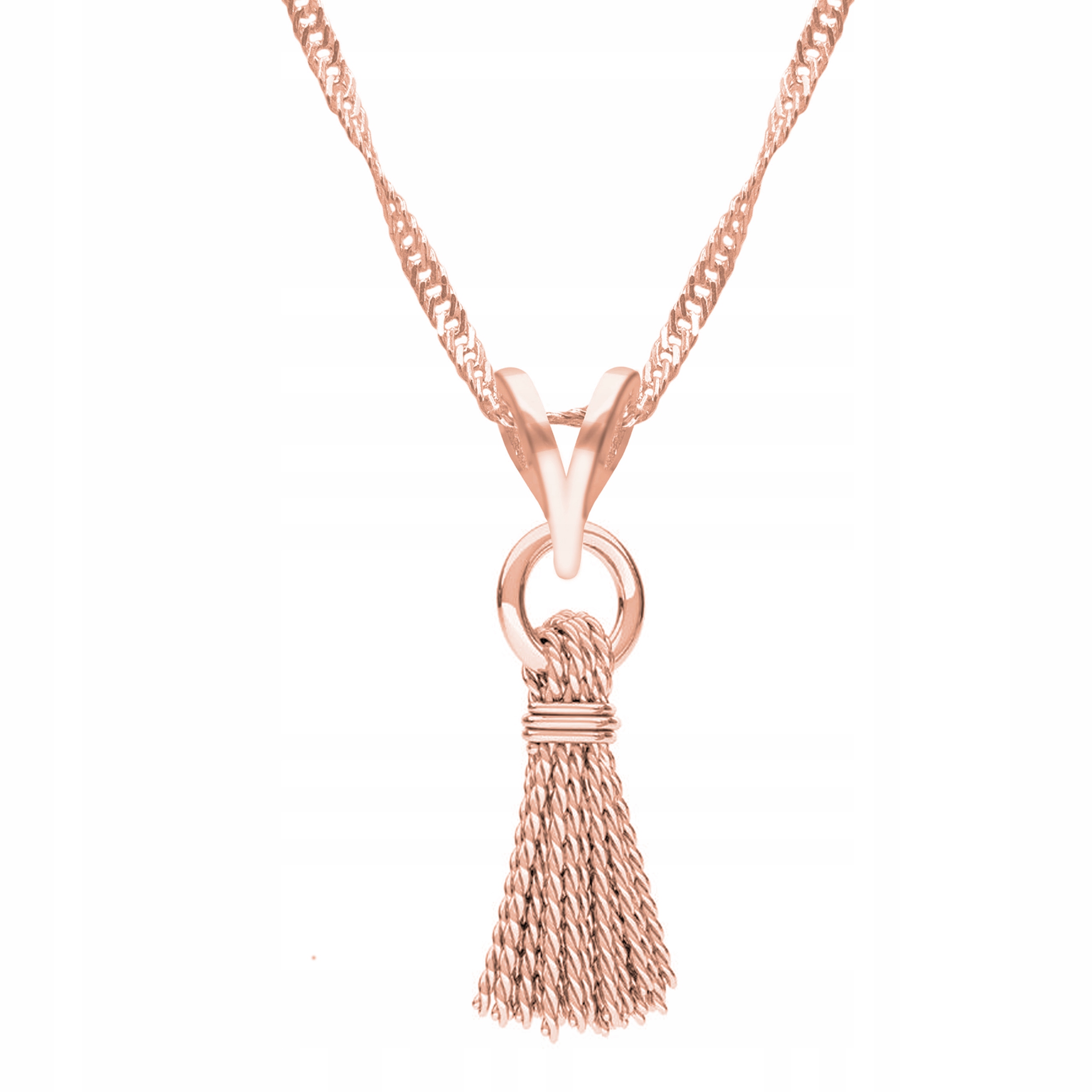 Řetízek zlatý náhrdelník 925 s třásněmi