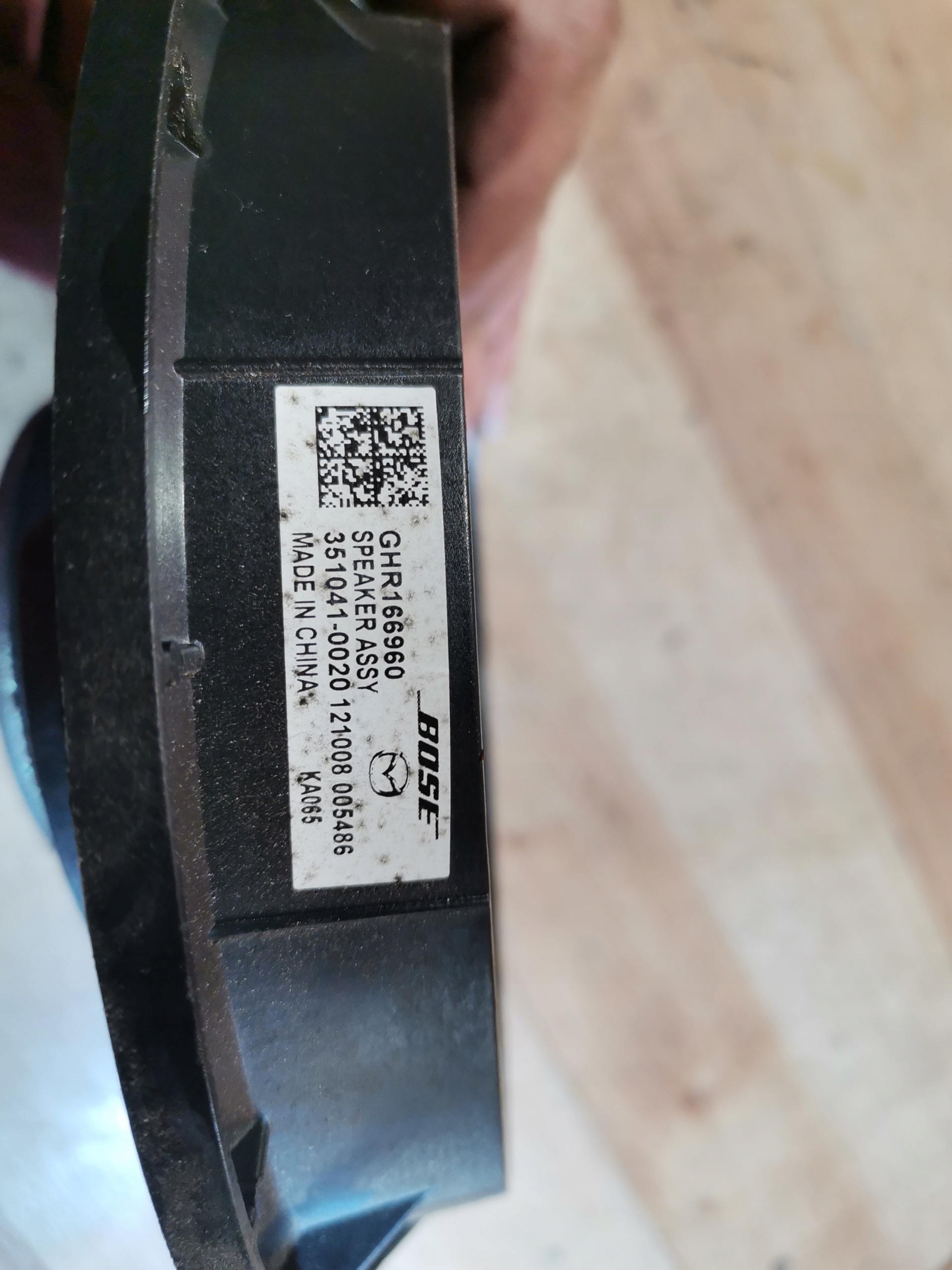 speaker rear part right left BOSE MAZDA 6 MAZDA CX-5 MAZDA 3 GHR166960