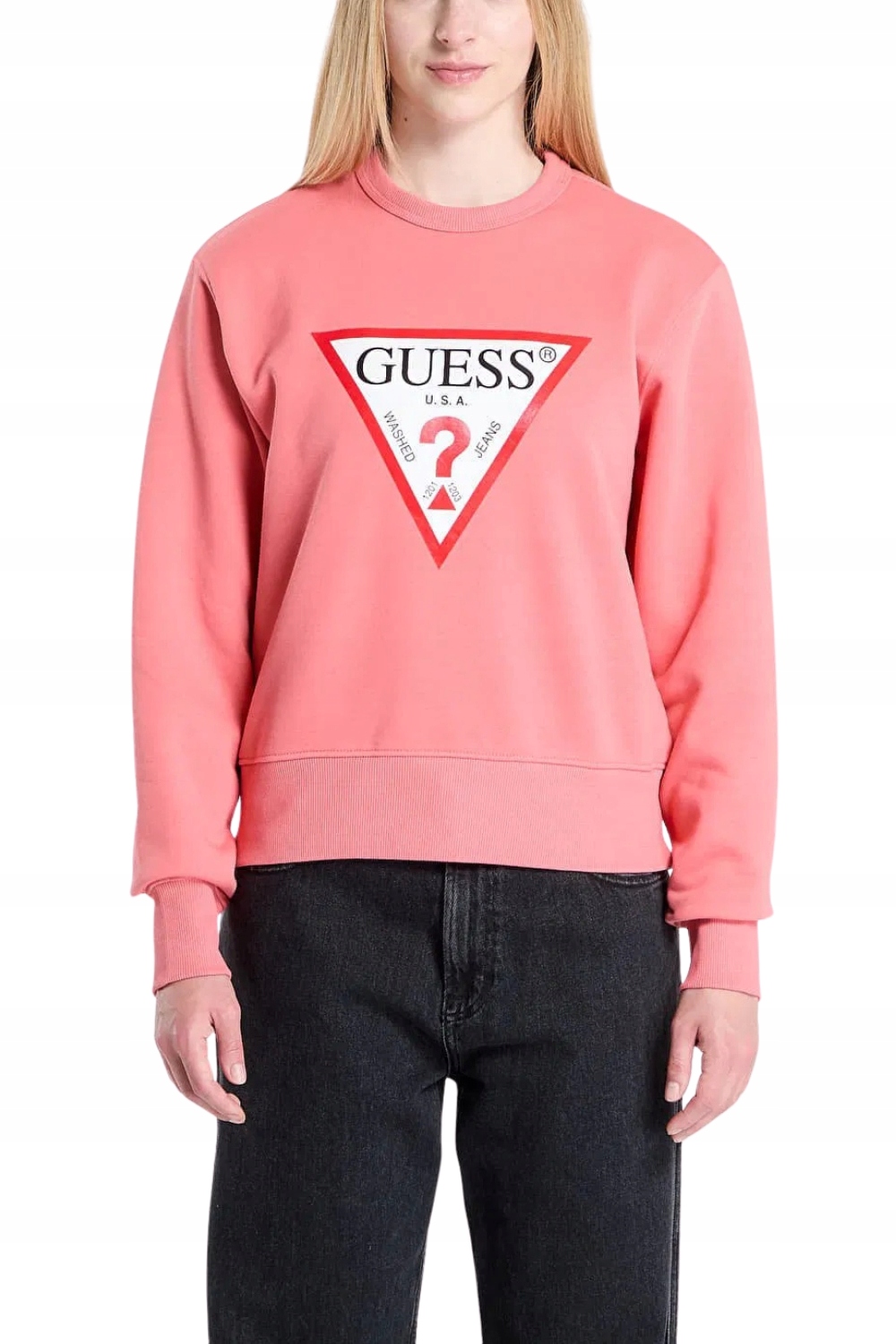 Guess Růžová dámská mikina Original Fleece M