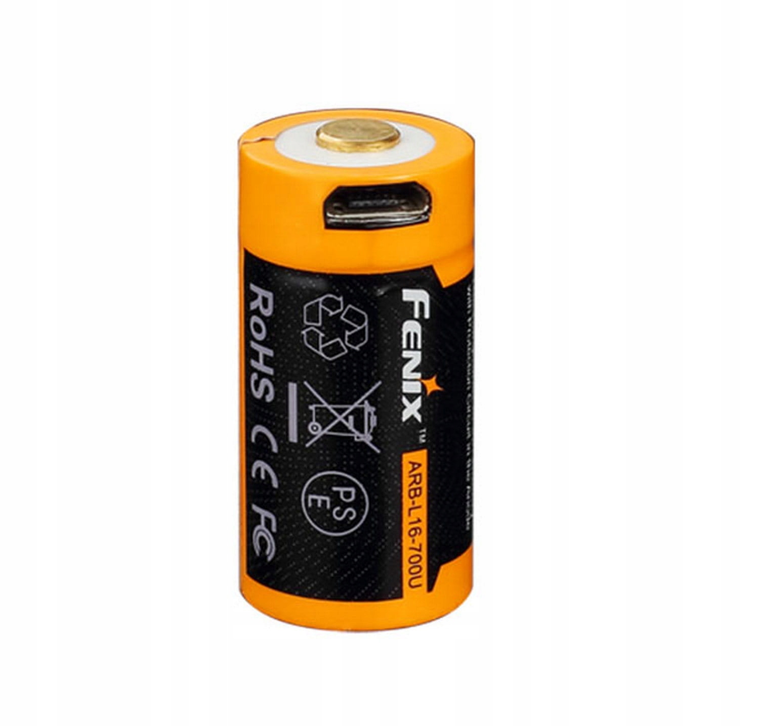 Akumulator Fenix ARB-L16U CR123 z ładowarką Usb wbudowaną 16340 700 mAh 3,7