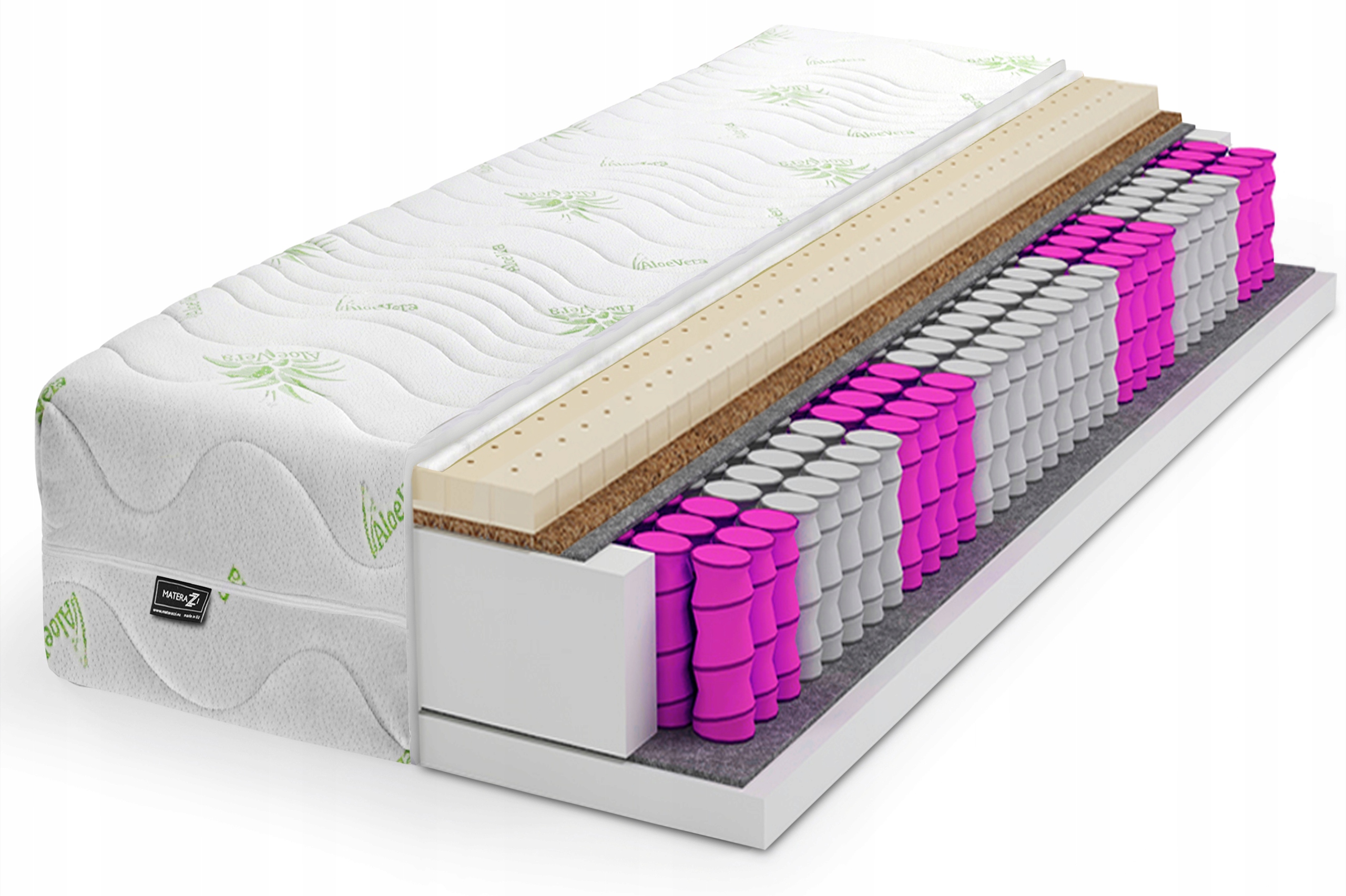 

Materac Aloe Vera Lateks Kokos 180x200 7 Stref Lux