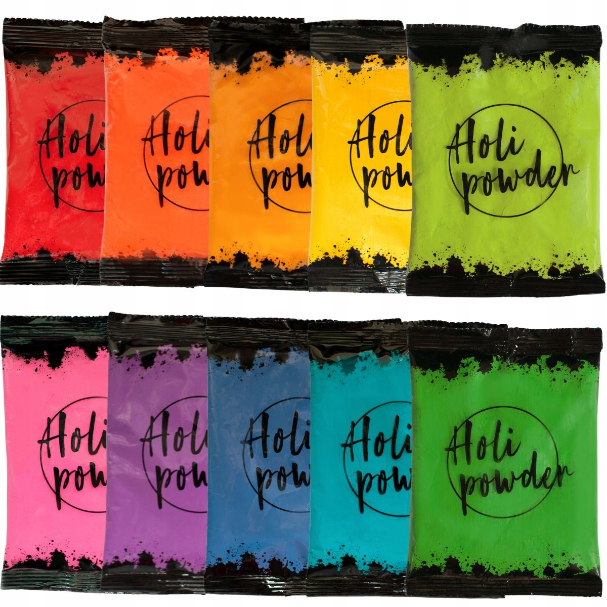Kolorowy proszek Holi Powder na Festiwal kolorów puder 10 szt bezpieczny