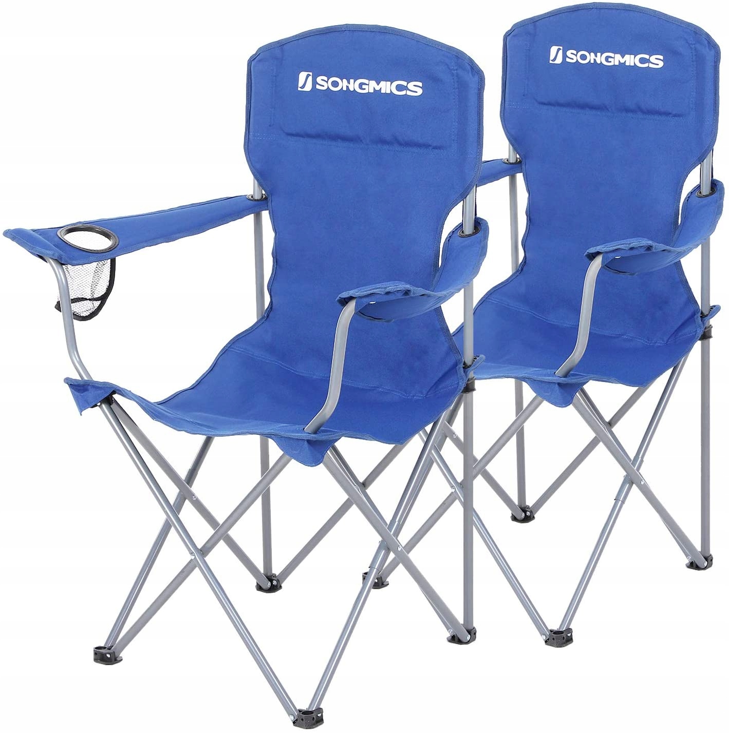 Krzesło turystyczne z oparciem Songmicks gcb08bu odcienie niebieskiego