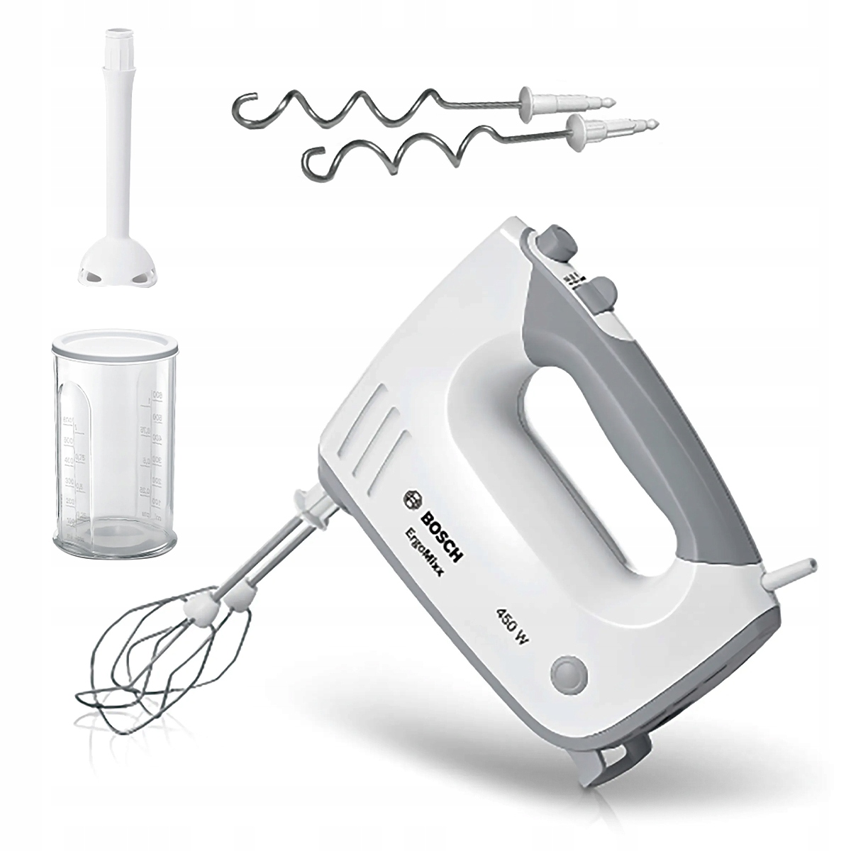 Mikser ręczny Bosch MFQ36440 450W 5 prędkości 4 końcówki Stopa blendująca