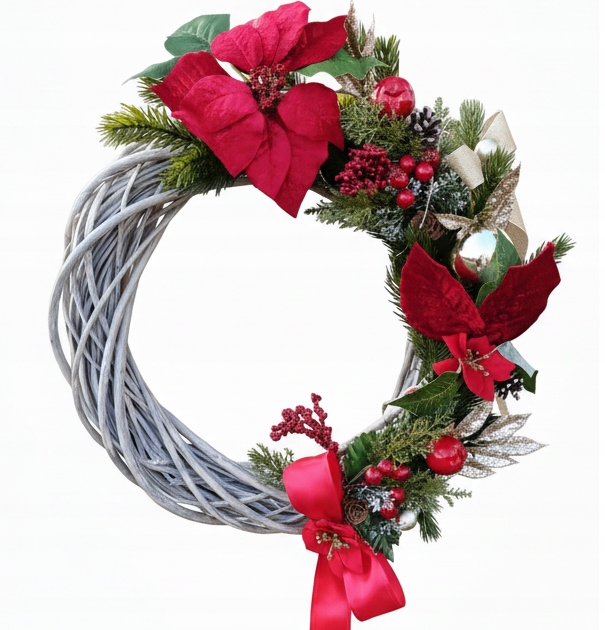 Věnec Premium 50 cm Dekorace na dveře Stůl Bombičky