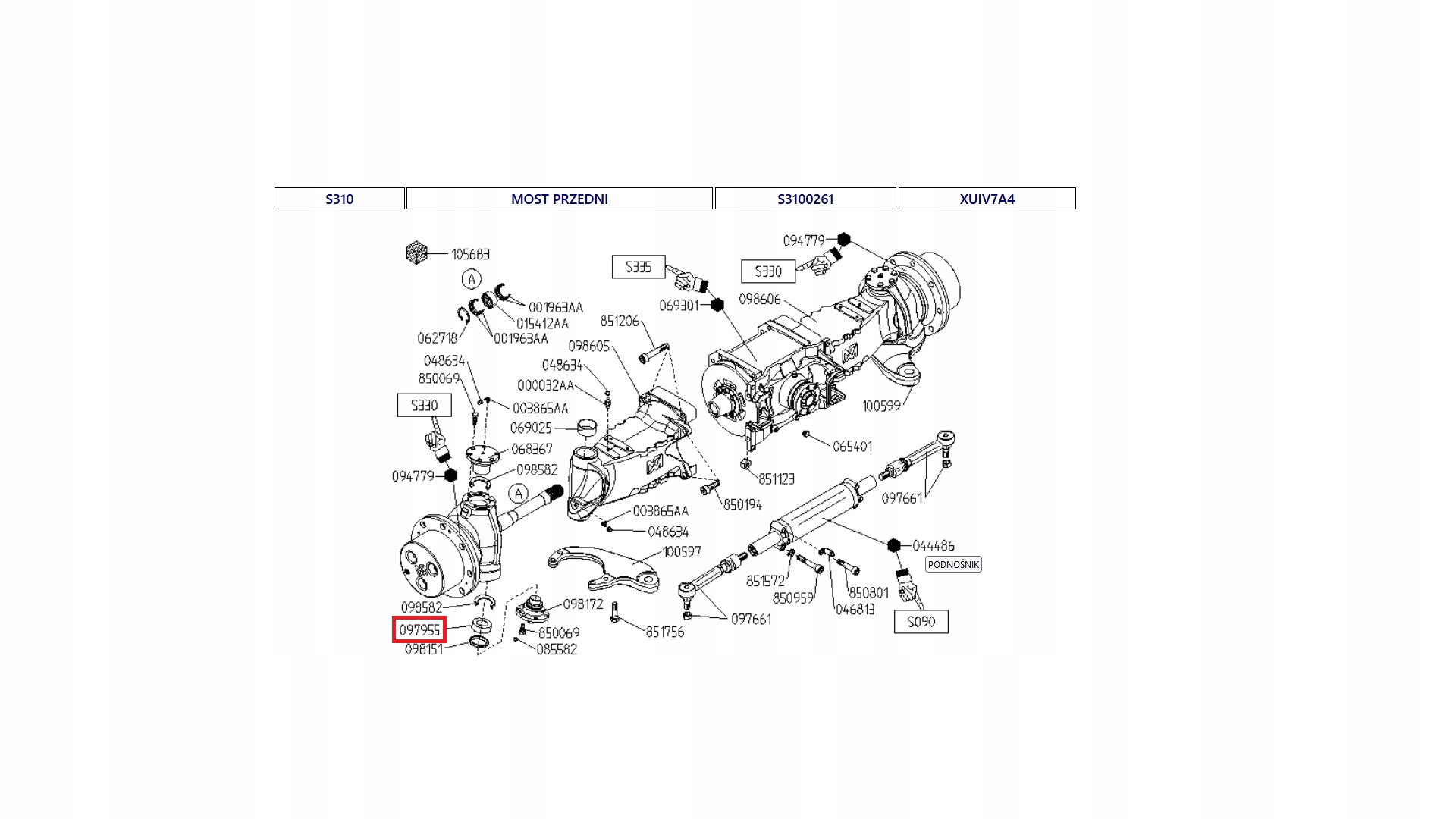 Łożysko dolne zwrotnicy MERLO 097955 40*68*20 Marka maszyny Inna